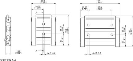 Szyna montażowa MR2, komplet P5010  (0118208) - Piab