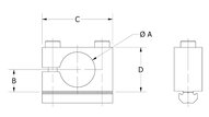 Zacisk krzyżowy KVB 14 (E11008100) (0213021) - Piab