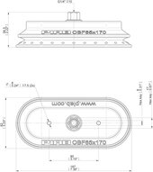 Przyssawka owalna mieszkowa OBF65x170P, G1/4" wew., (OBF65x170P.5R.G86W) (0213918) - Piab