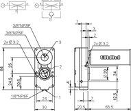 Eżektor MINI M10L, płyta przyłączeniowa C, uszczelnienia NBR (0102761) - Piab