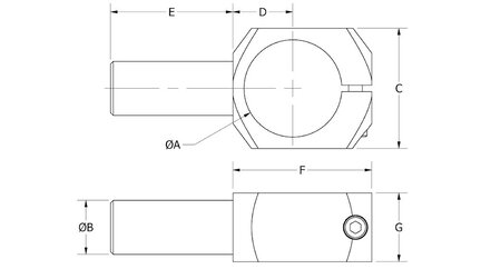 Obejma do nożyc MR-KS 30 (E16412400) (0213216) - Piab