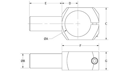 Obejma do nożyc MR-KS 50 (E16413400) (0213217) - Piab