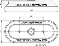 Przyssawka owalna płaska OF70x175P, PU60°, (OF70x175P.5E) (0109910) - Piab