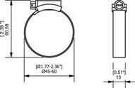 Opaska zaciskowa węża Ø 45-60  (0208957) - Piab