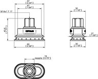 Przyssawka owalna mieszkowa OBF30X60 mm, PU60° i 60°, M14 zew., bez filtra (S.OBF30X60P6060.MM14M.00) (0242506) - Piab