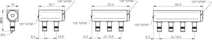 Moduł wspólnego kanału 4 x komplet P3010  (0106159) - Piab