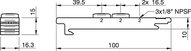 Moduł połączeniowy P3010, podciśnienie 3 x 1/8" NPSF  (0104269) - Piab