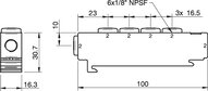 Moduł połączeniowy P3010, podciśnienie 6 x 1/8" NPSF  (0104270) - Piab