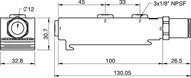 Moduł połączeniowy P3010, gwint G3/8" lub wtykowe 12 mm i 2 x 1/8" NPSF  (0106169) - Piab