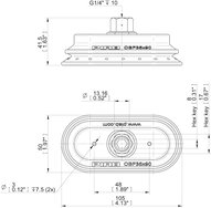 Przyssawka owalna mieszkowa OBF35x90P, PU55°/60°, 1/4" wew., (OBF35x90P.5R.G86W) (0213915) - Piab