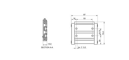 Szyna montażowa2, 4x komplet P3010  (0106160) - Piab