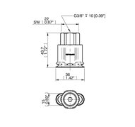 Przyssawka owalna mieszkowa OBF15x35P, PU60°, G3/8" wew., tworzywowy, (OBF15x35P.H.5X.G69WC) (0207587) - Piab