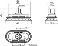 Przyssawka owalna mieszkowa OBF35X90 mm, PU60°/62°, M14 zew., bez filtra (S.OBF35X90P6062.MM14M.00) (0242504) - Piab