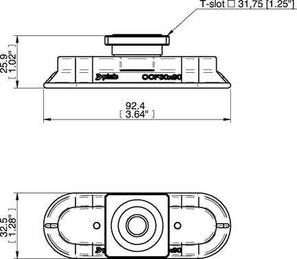Przyssawka owalna wklęsła OCF, 30X90 mm, PU60°/62°, rowek T, filtr siatkowy (S.OCF30X90P6062.TXX.01) (0213949) - Piab