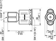 Przyssawka owalna mieszkowa OBF15x35P, PU60°, G3/8"wew., 17 mm, (OBF15x35P.H.5X.G81W) (0209500) - Piab