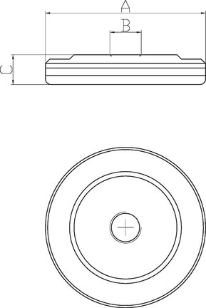 Przyssawka płaska P60E, G3/8 zew, bez filtra , (S.P60E.G38F.00) (0242055) - Piab