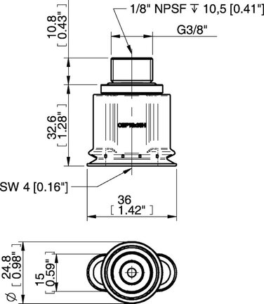 Przyssawka owalna mieszkowa OBF15x35P, PU60°, G3/8" zew., (OBF15x35P.H.5X.G82W) (0207585) - Piab