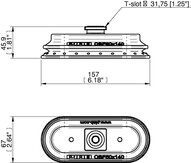 Przyssawka owalna mieszkowa OBF50X140, PU60°/62°, rowek T, filtr siatkowy (S.OBF50X140P6062.TXX.01) (0213931) - Piab