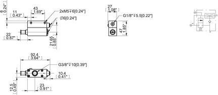 Eżektor piSECURE COAX Xi10-2 G 1/8" (0200986) - Piab