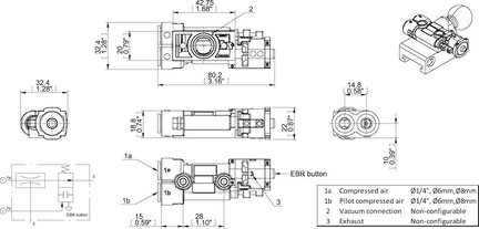 Eżektor liniowy piSTAMP 8-8mm (0208766) - Piab