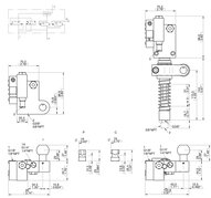 Zawór odcinający do próżni VT-1H Vacustat COAX, gwinty G, kołek blokujący 16, przyłącze prawe (PMAT X1071) (0121008) - Piab
