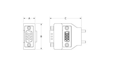Wtyczka żeńska HD15 QEC-FPC z kablem 1,5 m do QSR (E10010865) (0212969) - Piab