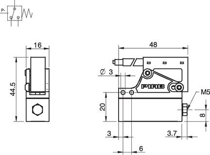 Przełącznik próżniowy, elektro-mechaniczny, wstępnie ustawiony (25 -kPa) (3116095) - Piab
