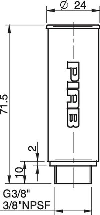 Tłumik G3/8" (3216009) - Piab