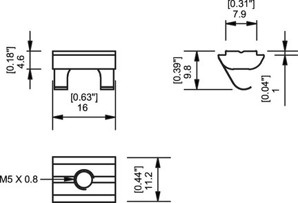 Zestaw nakrętek do kanałka T 4szt., do KVG120 (0209862) - Piab