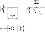 Zestaw nakrętek do kanałka T 4szt., do KVG60 (0209858) - Piab