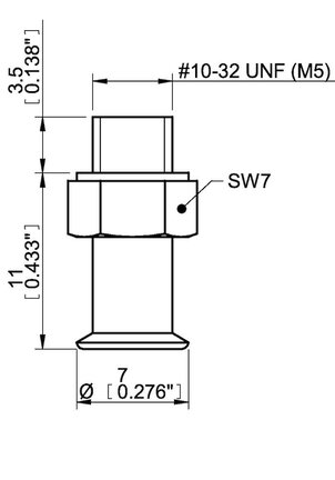 Przyssawka płaska U6, Chloropren 50°, M5 zew., bez filtra (S.U6CR50.MM5M.00) (3150003) - Piab