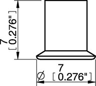 Przyssawka płaska U6, Silikon SIL 50°, bez filtra (S.U6S50.XXX.00) (3150115S) - Piab