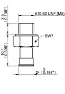 Przyssawka płaska U4, Silikon SIL 50°, FDA, M5 zew., bez filtra (S.U4SF50.MM5M.00) (9909632) - Piab