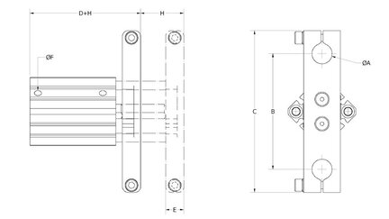 Siłownik kompaktowy z zaciskiem z magnesem SZD 32-30A (E17340330) (0213126) - Piab