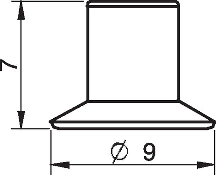 Przyssawka płaska U8, Silikon SIL 50°, FDA, bez filtra (S.U8SF50.XXX.00) (0200256) - Piab