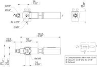Eżektor zdecentralizowany VGS4005, SX12 Ø 1/4"  (0231209) - Piab