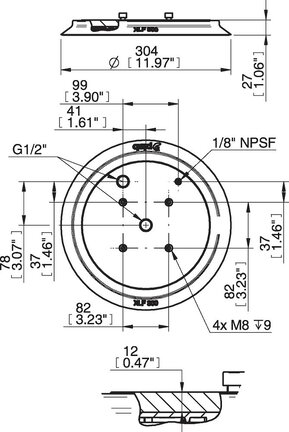 Przyssawka płaska bardzo duża XLF300, mocowanie wew. G1/2”, (XLF300.30.64UA) (0127134) - Piab
