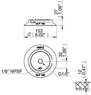 Przyssawka płaska bardzo duża XLF150, mocowanie wew. G1/2”, (XLF150.30.62UA) (0127131) - Piab