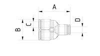 Trójnik wtykowy Y YVK-4 - Piab