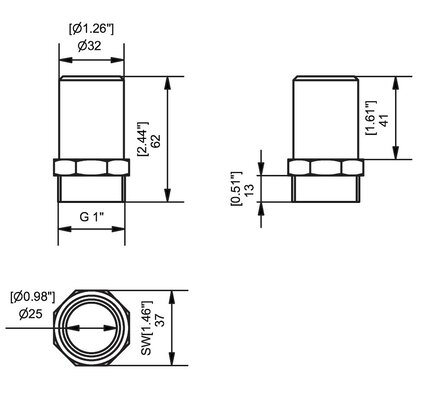 Króciec do przewodu G1" - 32 mm (0208951) - Piab