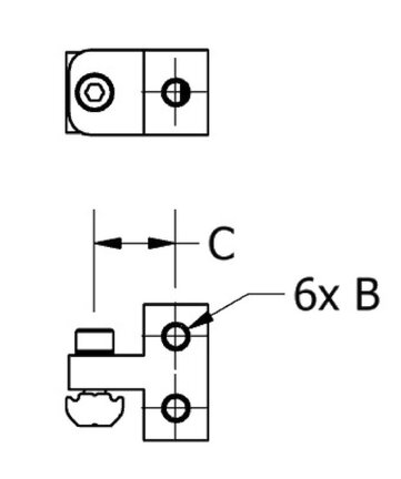 Blok kolektora L LVTB M5 (E12902100) (0212971) - Piab