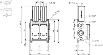 Eżektor MINI X40L K NBR X40F5-KN (0100423) - Piab