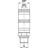 Złączka wtykowa prosta łożyskowana G 3/8 ⌀ 10 - PNEUER