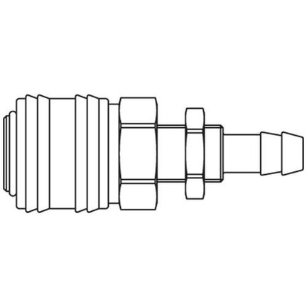 Szybkozłącze żeńskie DN7,2 panelowe pod wąż śr. 10 mm (26KATS10MPX) - Rectus