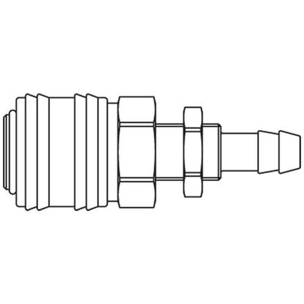 Szybkozłącze żeńskie DN7,2 panelowe pod wąż śr. 10 mm (26KATS10MPX) - Rectus