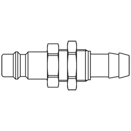 Króciec szybkozłącza DN7,2 pod wąż śr. 10 mm (26SFTS10MXX) - Rectus