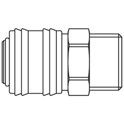 Szybkozłącze żeńskie DN7,2 gwint zewnętrzny G1/8 (26KBAW10MPX) - Rectus