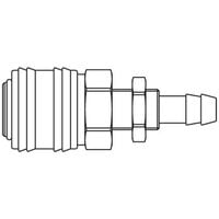 Szybkozłącze żeńskie DN7,2 panelowe na wąż śr. 6 mm (26KBTS06MPX) - Rectus