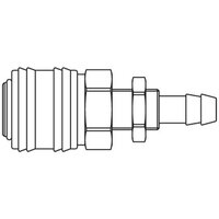 Szybkozłącze żeńskie DN7,2 panelowe na wąż śr. 10 mm (26KBTS10MPX) - Rectus