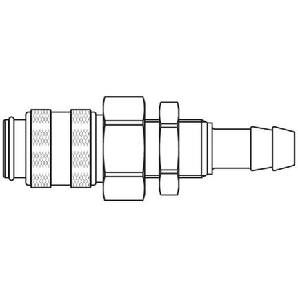 Szybkozłącze żeńskie DN5 panelowe pod wąż śr. 6 mm (21KATS06MPN) - Rectus